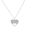 Women's Metal Heart Shaped Geometric Ins Style Electroplated Clavicle Chain Necklace