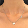 Women's Metal Heart Shaped Geometric Ins Style Electroplated Clavicle Chain Necklace