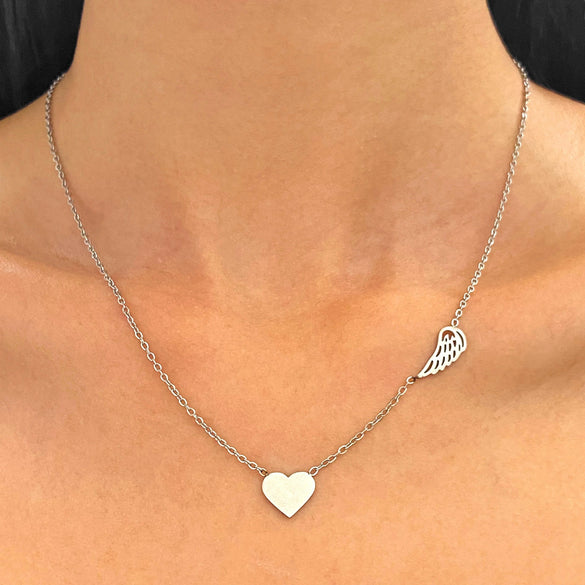 Women's Metal Heart Shaped Geometric Ins Style Electroplated Clavicle Chain Necklace