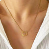 Women's Metal Heart Shaped Geometric Ins Style Electroplated Clavicle Chain Necklace