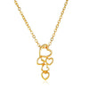Women's Metal Heart Shaped Geometric Ins Style Electroplated Clavicle Chain Necklace