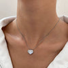 Women's Metal Heart Shaped Geometric Ins Style Electroplated Clavicle Chain Necklace