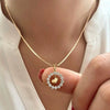 Women's Metal Heart Shaped Geometric Ins Style Electroplated Clavicle Chain Necklace