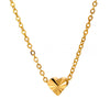 Women's Metal Heart Shaped Geometric Ins Style Electroplated Clavicle Chain Necklace