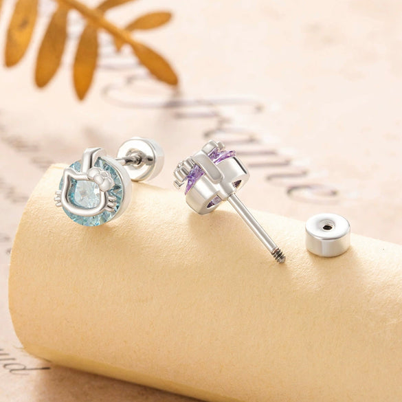 Women's Metal Hollow Cat Ear Bone Nail Set With Diamonds Fashion Style