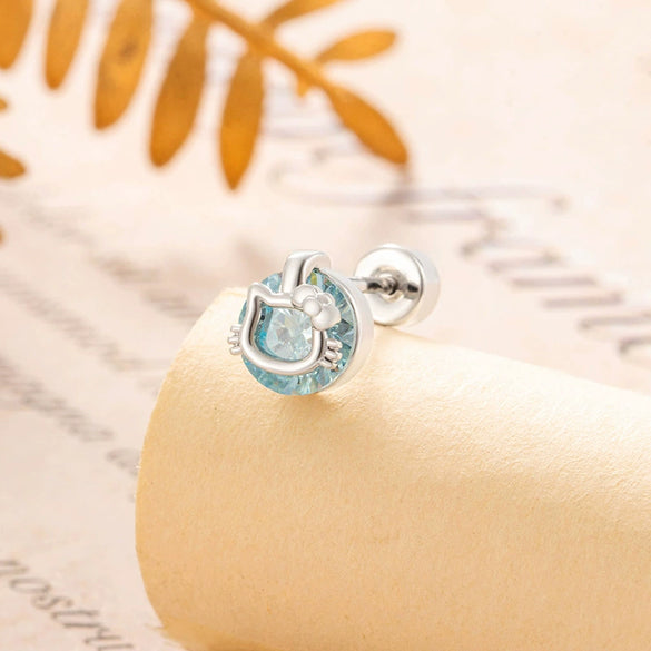 Women's Metal Hollow Cat Ear Bone Nail Set With Diamonds Fashion Style