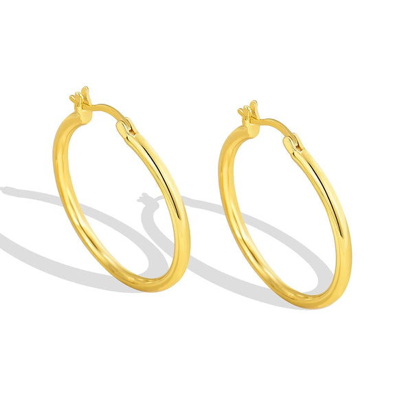 Women's Metal Hoop Earrings Gold Plated Geometric Retro Simple Style