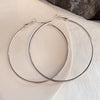 Women's Metal Hoop Earrings 925 Silver Needle Geometric Style Electroplated