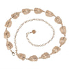 Women's Metal Leaf Waist Chain Belt With Alloy Hook Buckle Body Chain Dress Accessory