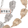 Women's Metal Leaf Waist Chain Belt With Alloy Hook Buckle Body Chain Dress Accessory