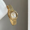 Women's Metal Mesh Band Square Dial Vintage Medieval Style Quartz Watch