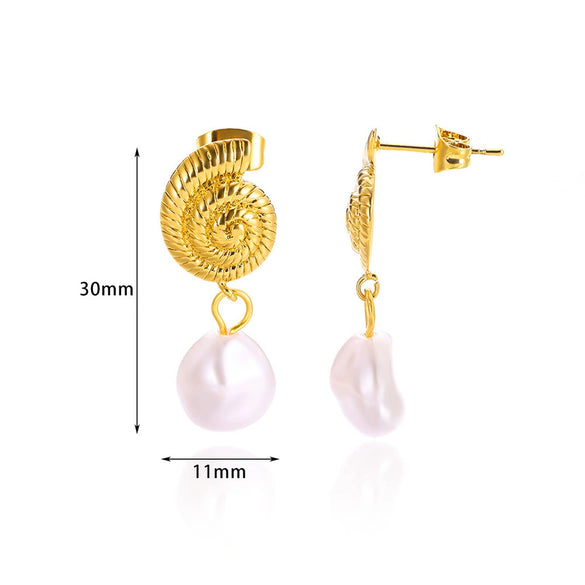 Women's Metal Ocean Beach Series Shell Starfish Ring Necklace Electroplated Jewelry