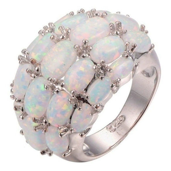 Women's Metal Oval Ring With Geometric Pattern And Electroplating