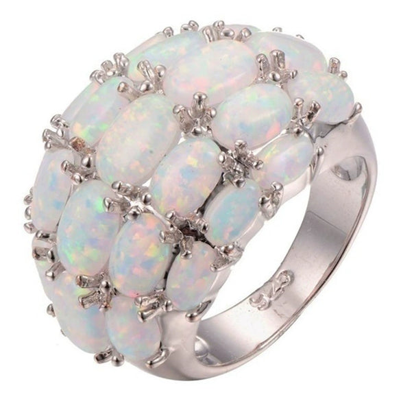 Women's Metal Oval Ring With Geometric Pattern And Electroplating