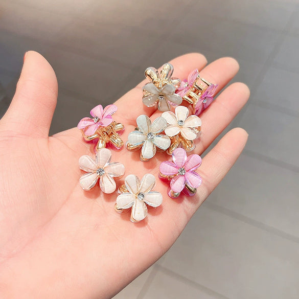 Women's Metal Plant Flower Electroplated Hair Gripper