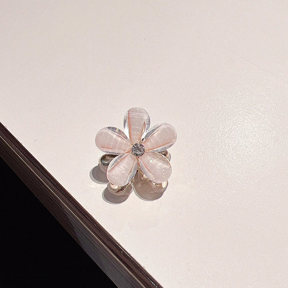 Women's Metal Plant Flower Electroplated Hair Gripper