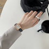Women's Metal Rectangular Retro Roman Dial Quartz Watch Simple Elegant Leisure Style