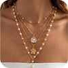 Women's Metal Shell And Starfish Choker Necklace With Electroplated Star Shape Pendant Minimalist Light Luxury Jewelry
