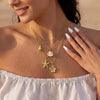 Women's Metal Shell And Starfish Choker Necklace With Electroplated Star Shape Pendant Minimalist Light Luxury Jewelry