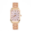 Women's Metal Square Leisure Quartz Wristwatch With Mineral Strengthened Glass Mirror