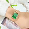 Women's Metal Square Leisure Quartz Wristwatch With Mineral Strengthened Glass Mirror