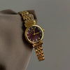Women's Metal Steel Band Quartz Watch Medieval Style Alloy Case Ordinary Glass Mirror Printed Logo