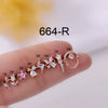 Women's Metal Titanium Steel Fashion Earring With Flower Zircon Design