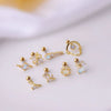Women's Metal Titanium Steel Fashion Earring With Flower Zircon Design