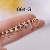 Women's Metal Titanium Steel Fashion Earring With Flower Zircon Design