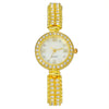 Women's Metal Watch Round Diamondencrusted Fashion Style
