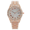 Women's Metal Watch With Roman Pattern And Fashion Style