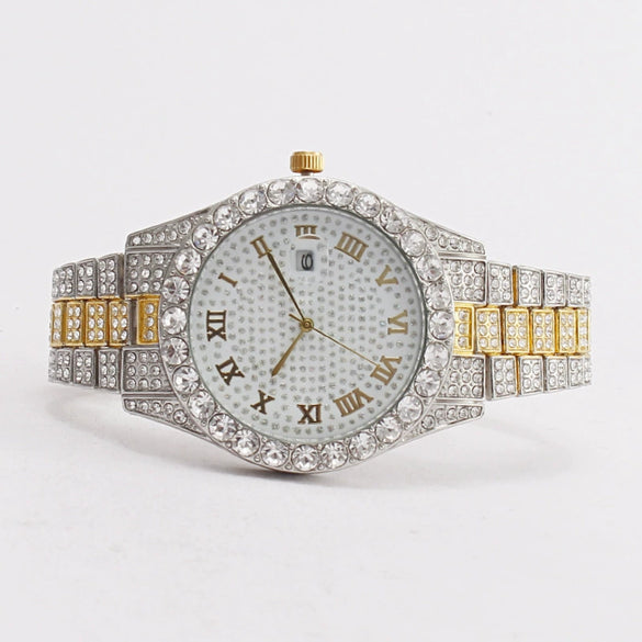 Women's Metal Watch With Roman Pattern And Fashion Style