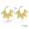 Women's Metallic Geometric Earrings With Electroplating Heart Rhombus Drop Shape Heavy Industry Niche Exaggerated Fashion Personality