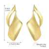 Women's Metallic Geometric Earrings With Electroplating Heart Rhombus Drop Shape Heavy Industry Niche Exaggerated Fashion Personality