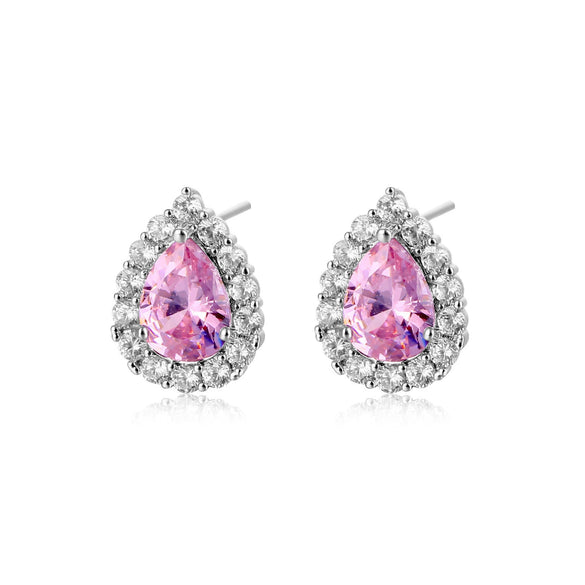 Women's Micro Inlaid Zircon Drop Earrings In Environmental Protection Copper Natural Style Dangle Earrings