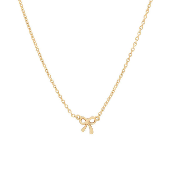 Women's Mini Bow Copper And Titanium Steel Ochain Necklace With Animal Zodiac Pattern And Electroplating Design