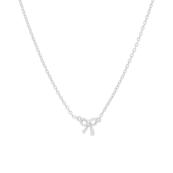 Women's Mini Bow Copper And Titanium Steel Ochain Necklace With Animal Zodiac Pattern And Electroplating Design