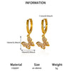 Women's Minimalist Butterfly Pendant Earrings Gold Plated Copper Drop Earrings With Simple Elegant Design For Wholesale