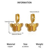 Women's Minimalist Butterfly Pendant Earrings Gold Plated Copper Drop Earrings With Simple Elegant Design For Wholesale