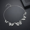 Women's Minimalist Butterfly Pendant Necklace With Zircon Inlay Electroplated Copper Clavicle Chain Jewelry