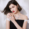 Women's Minimalist Butterfly Pendant Necklace With Zircon Inlay Electroplated Copper Clavicle Chain Jewelry