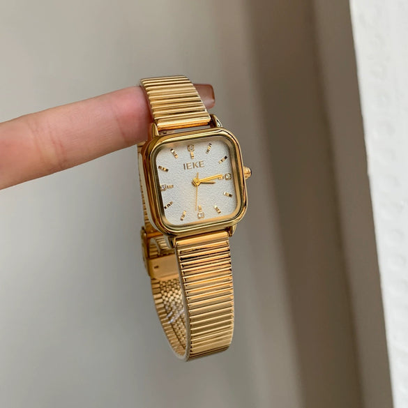 Women's Minimalist Cold Style Square Steel Band Quartz Watch
