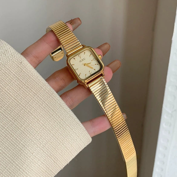Women's Minimalist Cold Style Square Steel Band Quartz Watch