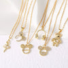 Women's Minimalist Copper Animal Zodiac Pendant Necklace With Gold Plated Electroplating