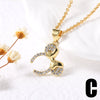 Women's Minimalist Copper Animal Zodiac Pendant Necklace With Gold Plated Electroplating