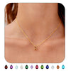 Women's Minimalist Copper Birthstone Drop Pendant Necklace With Electroplated Finish And Regular Chain Versatile Jewelry