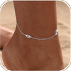 Women's Minimalist Copper Cross Anklet With Geometric Design Stackable Fashion Foot Jewelry