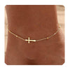 Women's Minimalist Copper Cross Anklet With Geometric Design Stackable Fashion Foot Jewelry