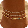 Women's Minimalist Copper Cross Anklet With Geometric Design Stackable Fashion Foot Jewelry
