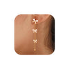 Women's Minimalist Copper Drop Earrings With Bowknot Design Electroplated Fashion Bridal Gift Jewelry